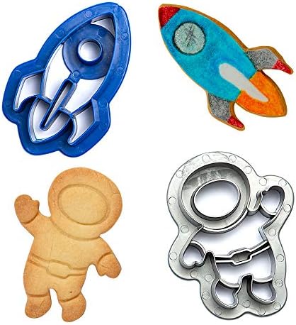 DECORA 0255054 Space Plastic Cookie Cutters Set of 2, Plastica