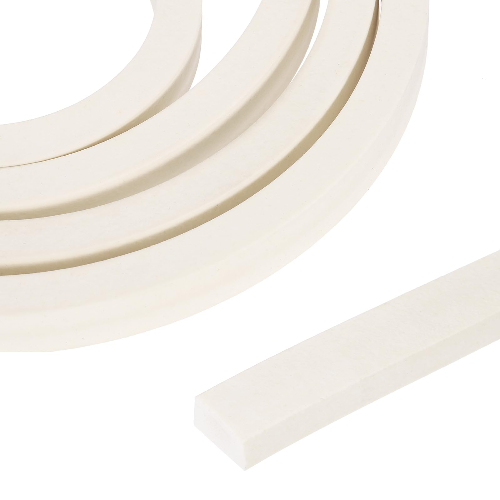 sourcing map 2.5 Meters Foam Backer Rod, 25x10mm Square Solid Joint Filler, Foam Seal Strip for Caulk Saver, Rope Caulk Cement Crack Filler, White