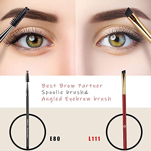 Energy Eyebrow Brush Angled Fine Gel Eyeliner Makeup Brush L111 Ultra Thin Slanted Pro Precision Lash Liner Brush Firm Stiff Synthetic Bristles For Liquid Cream Concealer Blending Brow Defining Applicator Red #TOP6