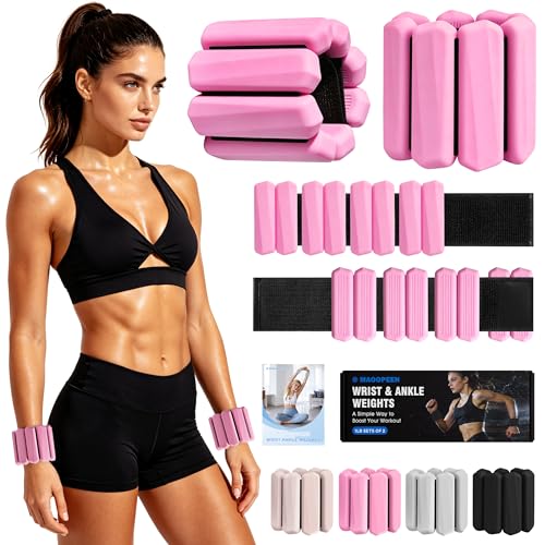 Wrist Weights Set of 2 (1 lb Each), Ankle Weights for Women & Men