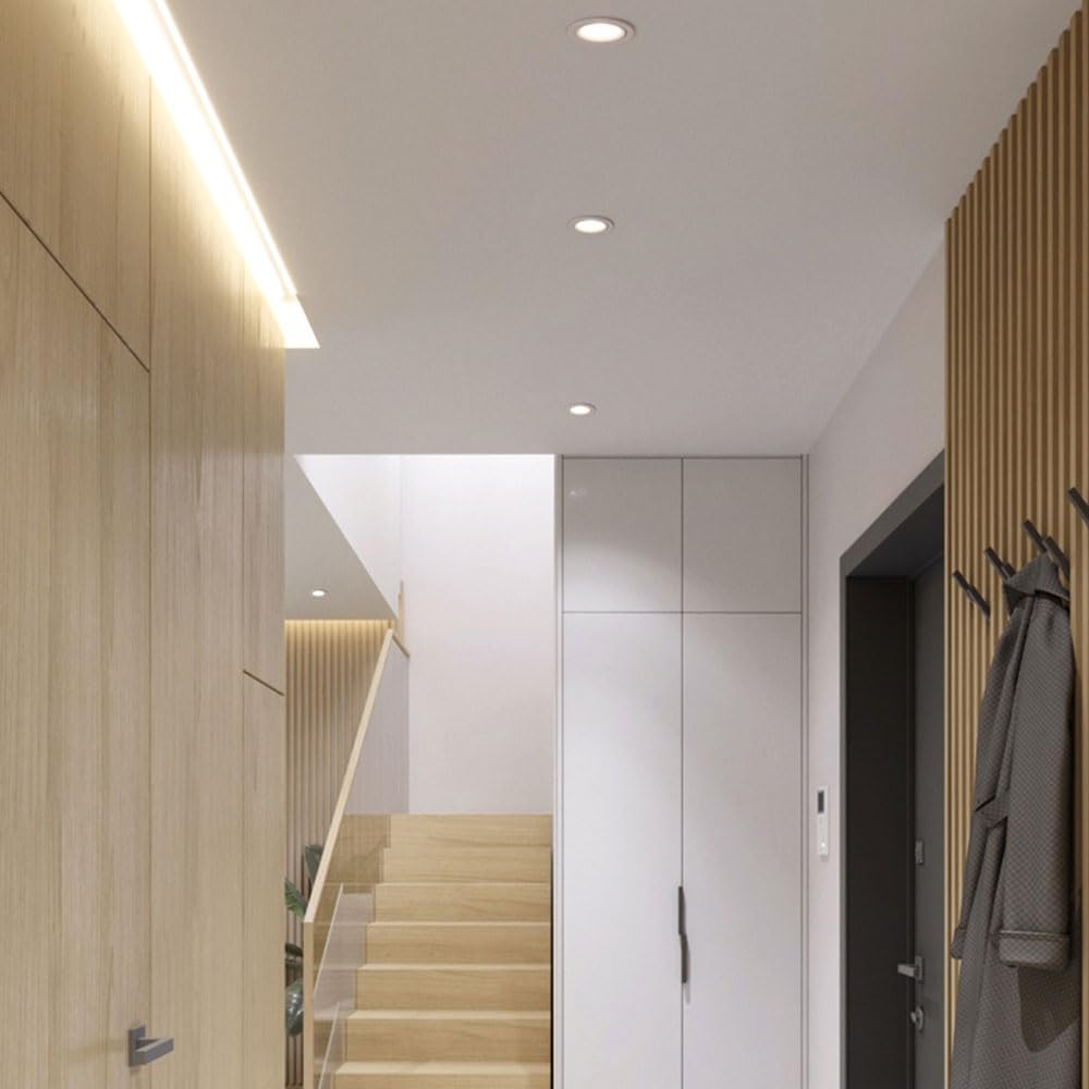 Faretti da soffitto, Faretti da incasso 3000K/4000K/6000K Dimensioni multiple Illuminazione decorativa domestica(4000k,4 Pack 7W)