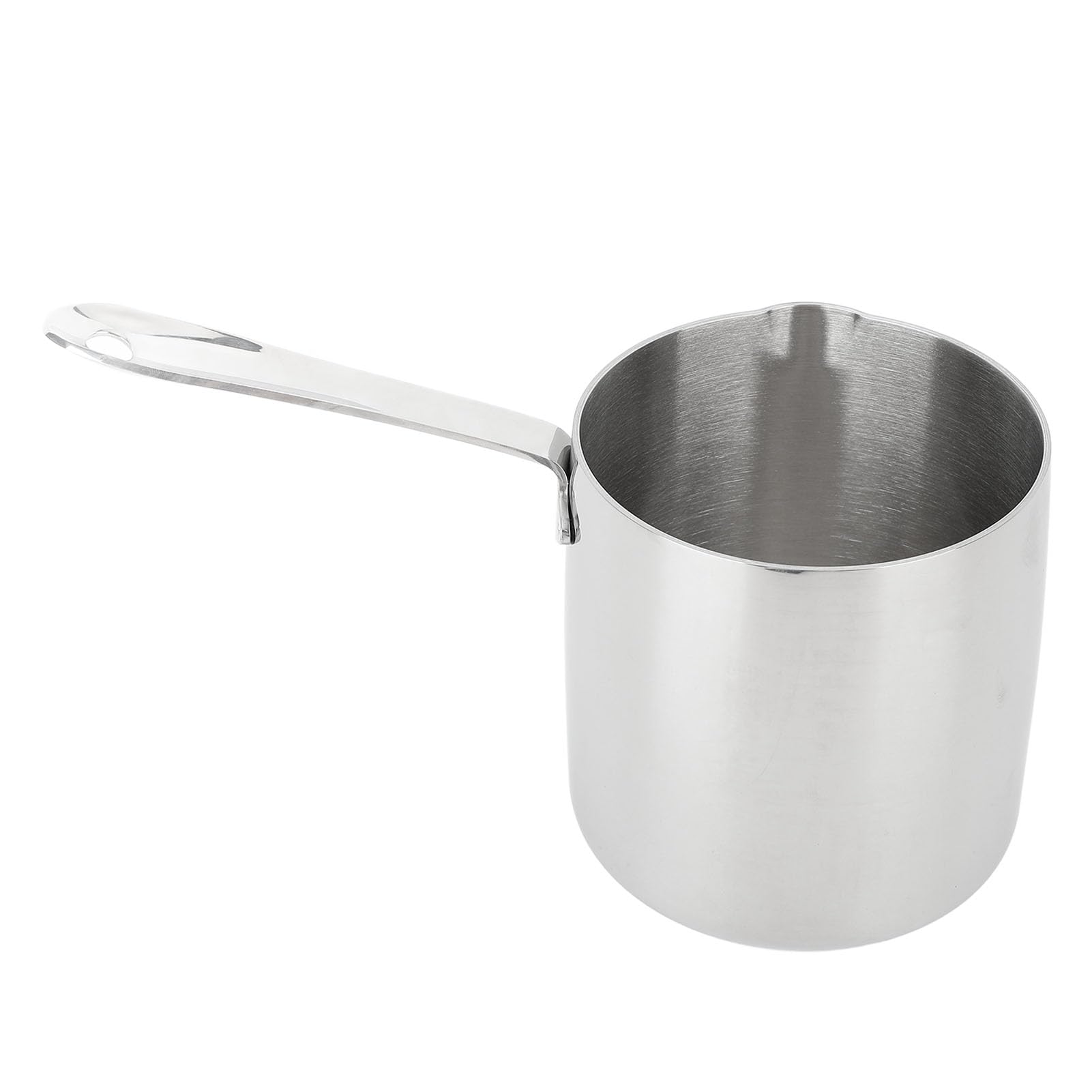 Restokki Milk Butter Warmer Pot Stainless Steel 900ml Stovetop Chocolate Melting Turkish Coffee Pot Long Handle Home Kitchen