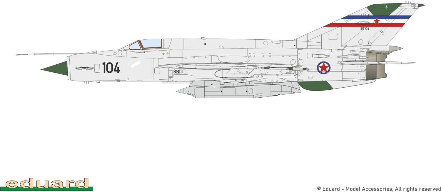 Edualdo 1/72 Profi Pack Repubblica Ceca MiG-21R Letto Pesce Plastica Modello EDU70147 (Aircraft)