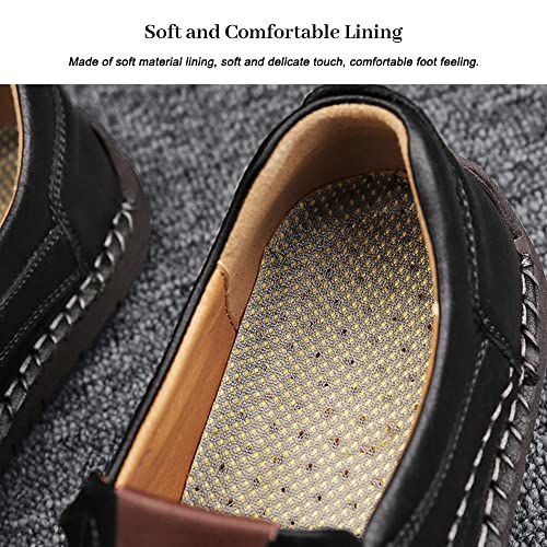 Maylrvjv Men's Loafers Slip-On Casual Leather Shoes Comfortable Soft Flexible Driving Flat Shoes4