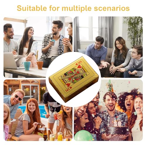 Pokerkarten - Lernkarten für Kinder - Neuheit aus Goldfolie Kleine goldene Karten für Kinder, Lernspielzeug für Erwachsene Strandspiele – Bild 5