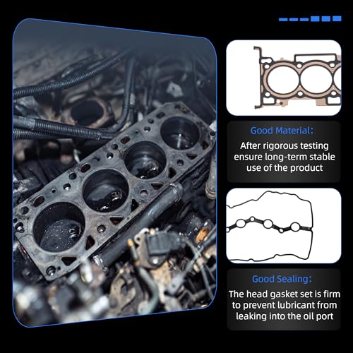 Image of Engine Cylinder Head Gasket Set 223112GGB0 26706 PT Fit for Hyundai Santa Fe 2017-2020, Fit for Hyundai Sonata 2015-2019, Fit for Kia Sorento 2016-2020 for Sportage 2017-2020, 2.4L L4 DOHC
