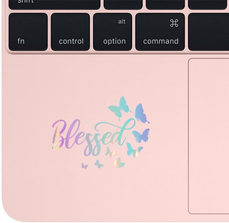 Blessed Butterflies Christian 2 (Holographic Opal Purple) (Set Of 2) Premium Waterproof Vinyl Decal Stickers For Laptop Phone Helmet Car Window Bumper Mug Tuber Cup Door Wall Decoration image 3