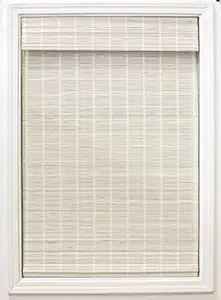Radiance 2215322E Fiber Optic Bamboo Blinds, 23 a x 64 a, White