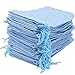 Leeyunbee 30 Pezzi 10x15cm Sacchetti Regalo di Iuta, Sacchetto per Gioielli di Juta, Sacchi Iuta Lino con Coulisse per Regalo Gioielli Fai-da-Te Natale Fiesta Matrimonio Bomboniere(Azzurro)
