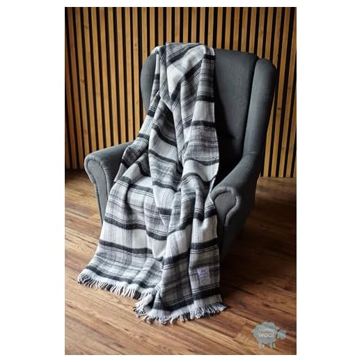 Merino Wool ***FÖRSÄLJNING*** – 100 % engelskt te soffa picknick kast/grå filt naturlig ull dubbel filt 160 x 200 cm. Naturlig produkt. Perfekt som present