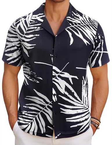 COOFANDY Men's Hawaiian Shirts Short Sleeve Casaul Summer Sh