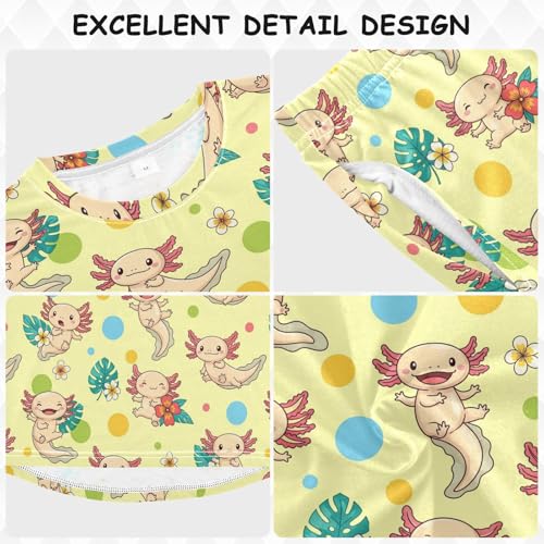 Soft Pajama Set for All Seasons,Breathable Pjs Long Sleeve Sleepwear,Comfy Loungewear 2 Piece Underwear Set 3-8T3