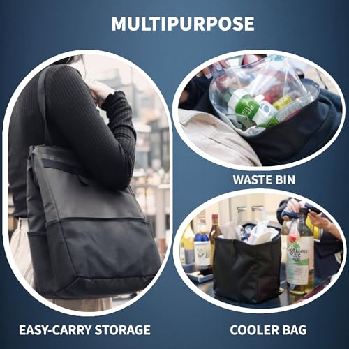 Image of Car Trash Can Automotive Garbage Bag for Truck SUV Home, Waterproof Leakproof Oxford Multi-Use Organizer for Vehicle Traveling