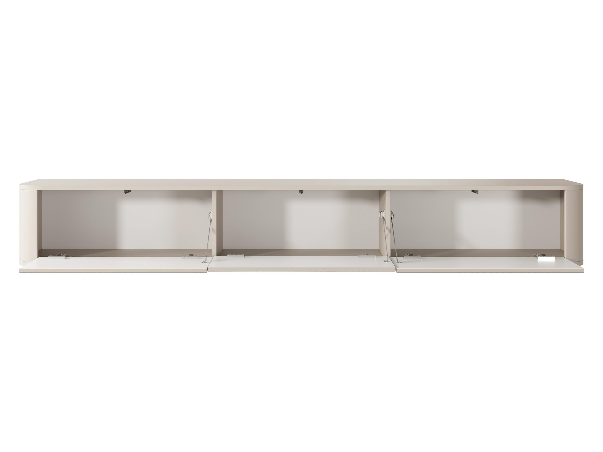 Mirjan24 TV Lowboard Hesofi, Griffloses Öffnungssystem, 3 Klappe/Tür, TV Board Sideboard, Unterschrank, Fernsehschrank, TV Tisch, Fernsehtisch (Eiche Dunin)