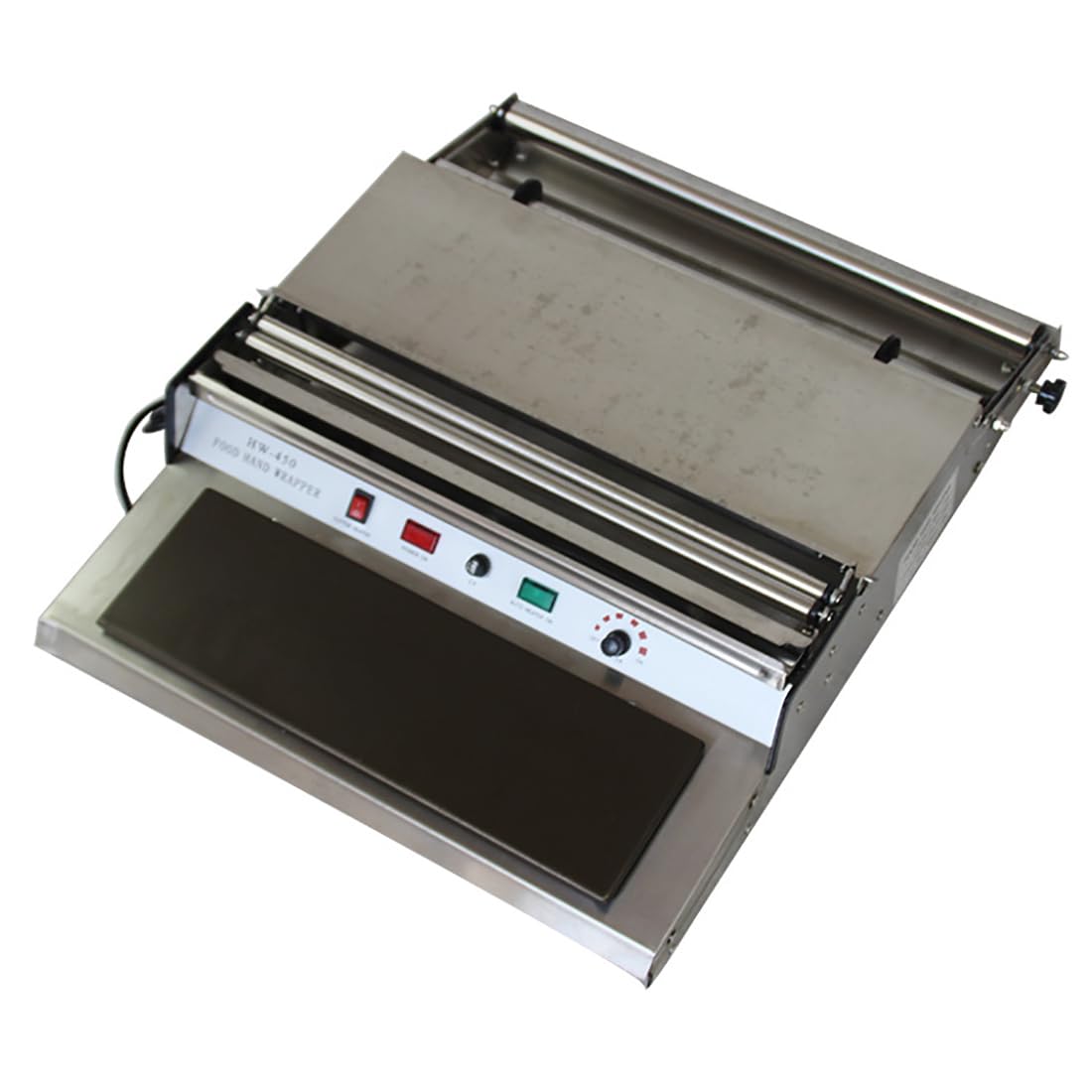 Máquina de envolver a mano con placa térmica integrada, envoltura de sellado de película de 270 W para embalaje de alimentos, sellador de bandejas de frutas para uso en supermercado