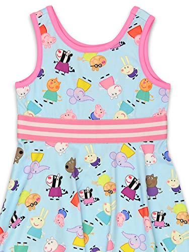 Peppa Pig Toddler Girls Fit And Flare Ultra Soft Dress (4T, Blue) #TOP6