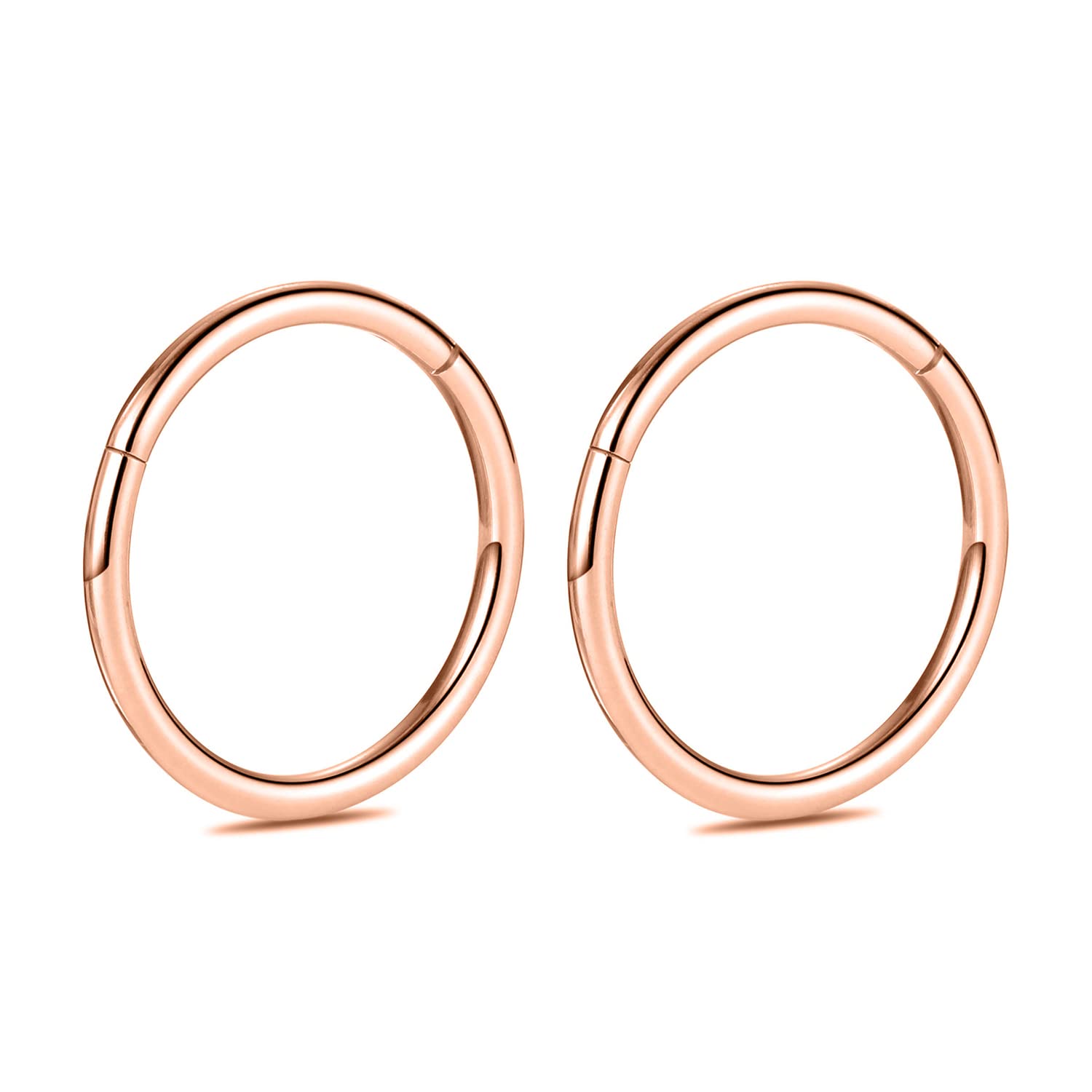 hengkaixuan8G / 10G / 12G / 14G / 16G / 18G / 20G G23 Titan Gelenkte Segmentohrringe Knorpel Helix Lippe Tragus Nasenring Reifenschläfer Körper Piercing 2 PCS