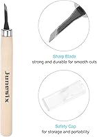 Vista 4 de uxcell Cuchillo de tallado de madera, cinceles, acero al carbono 50# de 0.118 pulgadas (0.118 in), escultura diagonal pequeña para escultura