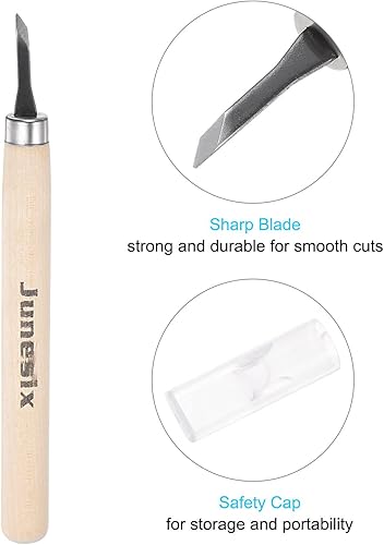 Miniatura 4 de uxcell Cuchillo de tallado de madera, cinceles, acero al carbono 50# de 0.118 pulgadas (0.118 in), escultura diagonal pequeña para escultura
