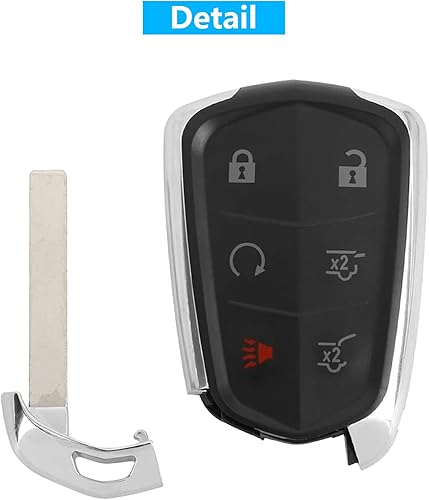 Miniatura 4 de HYQ2AB - Llavero remoto de entrada sin llave de 315 Mhz con 6 botones para Cadillac Escalade 2015-2019 Reemplazar 13580812 13544036 13510242 13598511