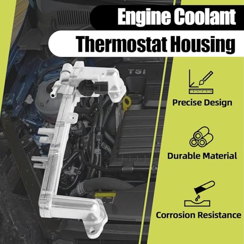 Engine Coolant Thermostat Housing Assembly with Temperature Sensor Compatible with 2010-2023 Jaguar F-Type XJR XJR575 XJ XFR-S XFR XF 2010-2022 Range Rover Sport 5.0L V8 by Mocar7 - Image 3