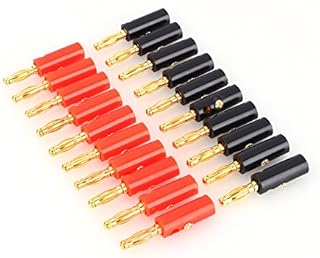 20PCS 4mm Banana Plug Speaker Connector, Black&Red Female Audio Speaker Socket