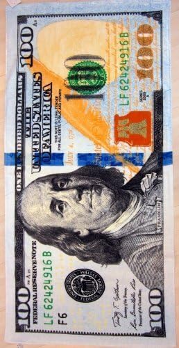New 100 Dollar Bill Velour Brazilian Beach Towel 30x60 Inches
