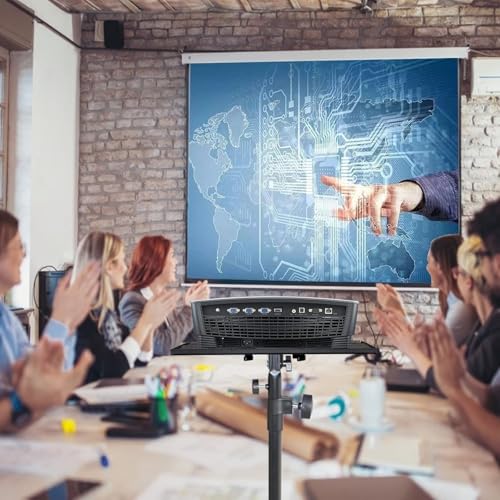 Image of Wheel Projector Stand, Laptop Notebook Tray, Projector Tray Platform Holder Pallet for Tripod Stand Mount, Widely Use in Meeting Rooms, Studio, Outdoor, Classrooms, Stage