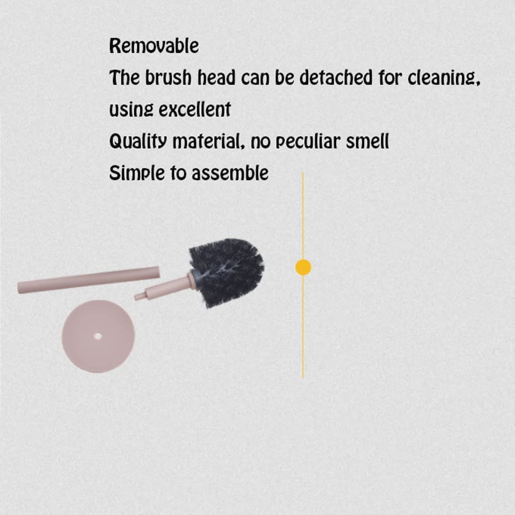 Cepillos de Inodoro de plástico, Juego de cepillos para Inodoro, Cepillo y Soporte, cepillos para Inodoro, Cepillo de baño, Cepillo de Limpieza, Cepillo de baño (Negro)