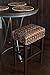 Bird Rock Hand Woven Seagrass Backless Barstool (Bar Height) - Set of 2 - Mahogany Wood Frame - Fully Assembled