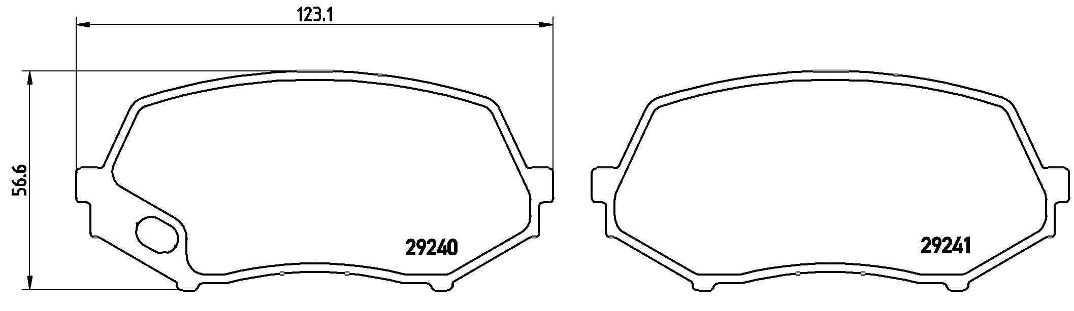 Brembo P54044 Pastiglia Freno Disco Anteriore/Posteriore, Set di 4