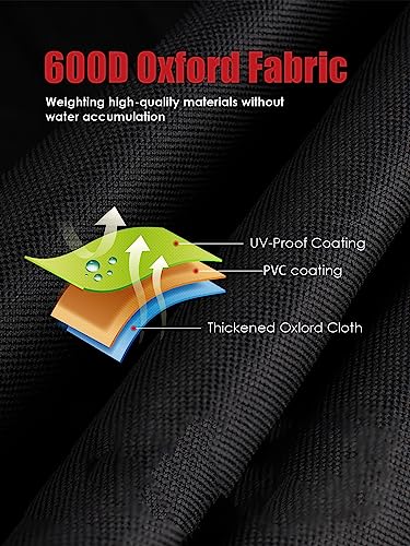 K-Musculo Golf Cart Cover 2-4 Passenger, Fits Ezgo, Club Car, Yamaha, Heavy Duty 600D Waterproof Windproof Sunproof Outdoor All-Weather Polyester(Khaki) #TOP3