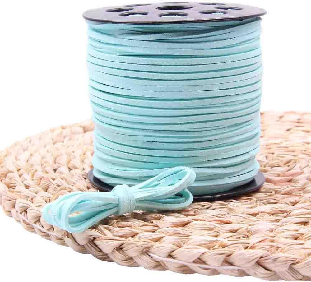 Faux Suede Cord Lace, Faux Leather Lacing, Decorative Leather Strip, Microfiber Suede Ribbon, Gift Box Wrapping Ribbon, Imitation Leather Decorative Band (Pink,150cm Length)