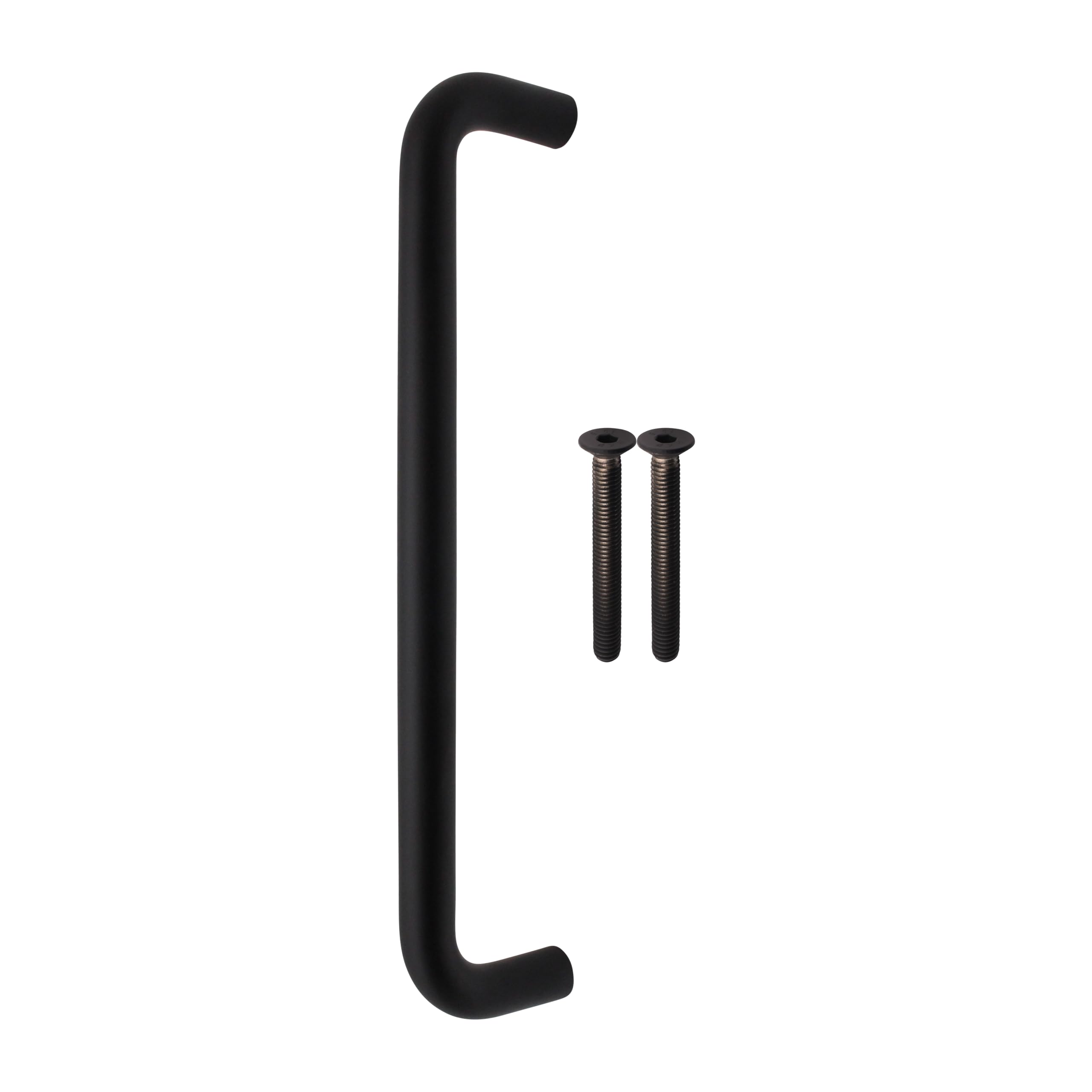 EAI Black Door Pull Handle, 300 x 19mm Commerical Door Pull D Handle Matt Black for Schools, Offices, Shops & More
