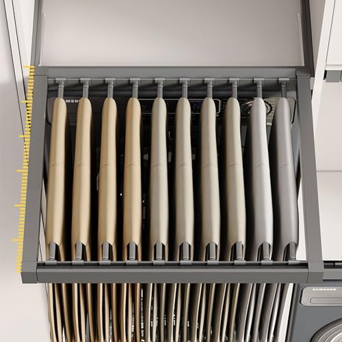 Tiroir à pantalons rétractable pour optimiser l'espace au-dessus du lave-linge - 7