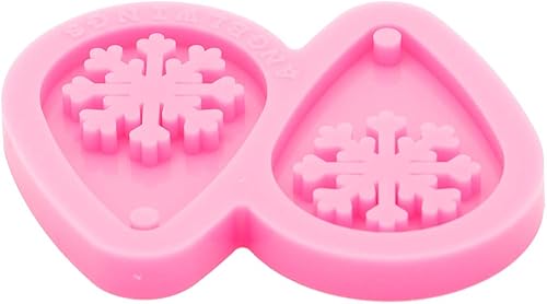 Miniatura 4 de Molde de silicona para aretes de estilo copo de nieve súper brillante, molde de aretes de resina para bricolaje de resina epoxi para hacer joyas,