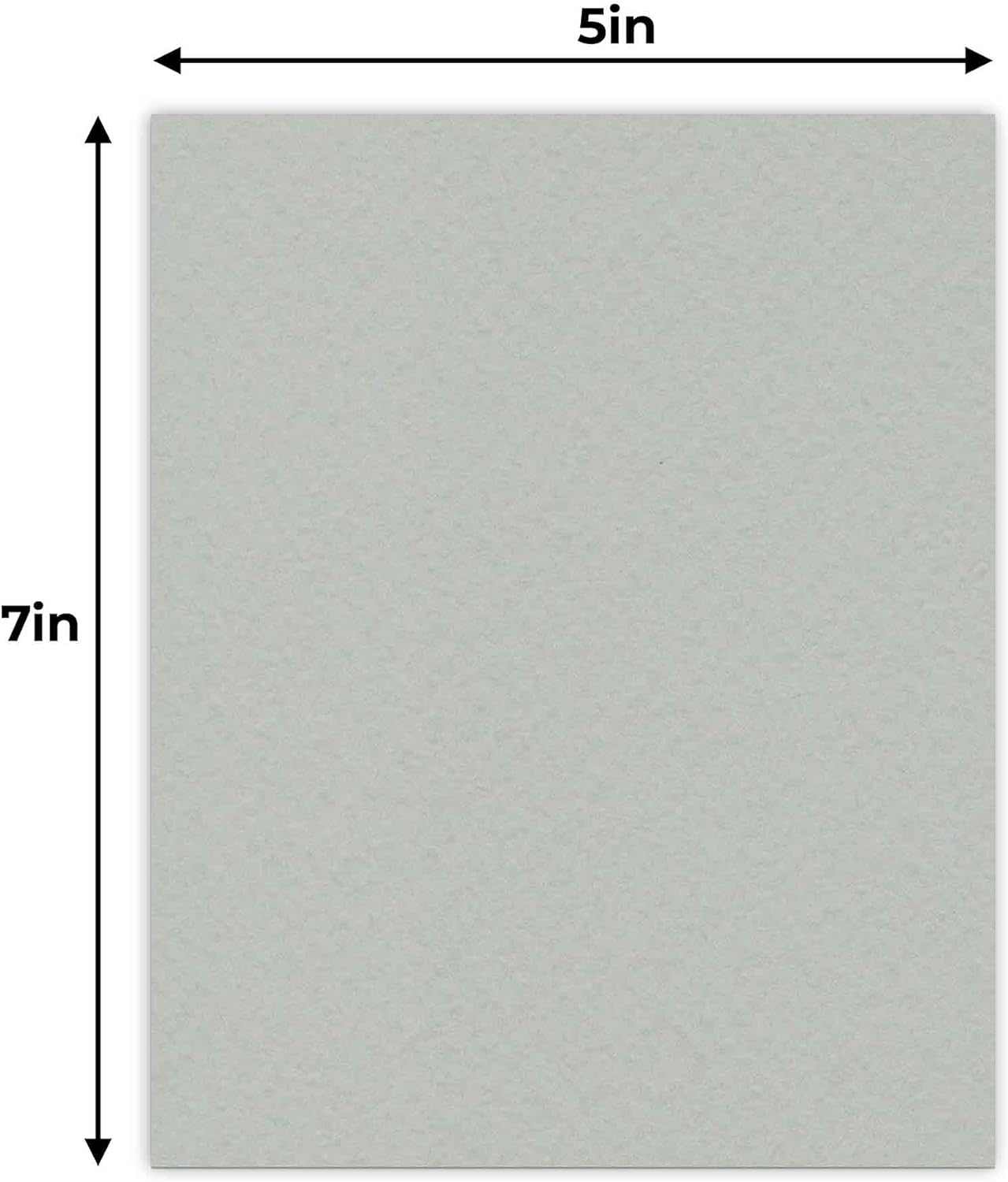 Light Grey 5x7 Backing Board - Uncut Photo Mat Board (10-Sheets)