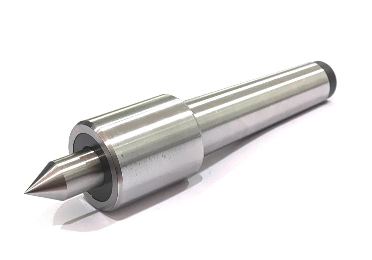 Small Slim Body Precision revolving Live Center for Conventional Lathe Machines Under 10 Micron Run-Out & 1500-1800 RPM (MT2)