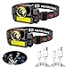 TYDNQH LED USB ładowna reflektor 2 opakowania, Lampa LED XPE Cob Latarka głowa, wodoodporna pochodnia do biegania na rowerze wędkowania biwakowania