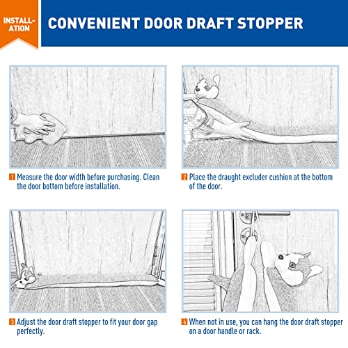 Magzo Under Door Draft Stopper 36 Inch, Cute Husky Dog Door Draft Blocker Sound Noise Cold Air Wind Dust Proof Energy Saving… #TOP5