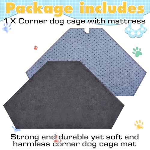 Image of Fanfanwin 42.5 Inch Waterproof Dog Crate Mat, Soft Plush Pet Blanket for Large Dogs, Non-Slip Corner Liner, Machine Washable (Only Mat)