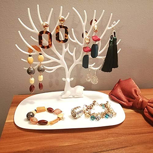 Ekqw015L Fashion Jewelry Box Organizer Storage Container & Deer Earrings Necklace Ring Jewelry Display Stand Tray Organizer Tree Holder #TOP3