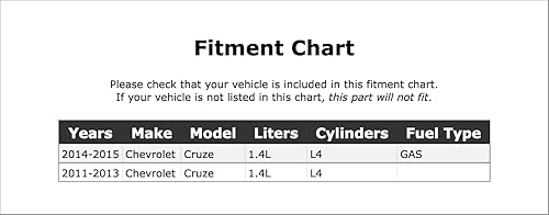 Miniatura 2 de Kit de juntas de turbocompresor compatible con Chevrolet Cruze 1.4L L4 Gas 2011 2012 2013 2014 2015 PC-586564