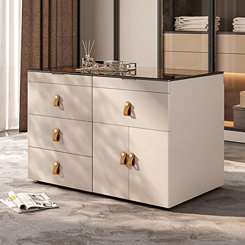 BOOLSFMAM 2 Stück Ledergriffe für Möbel,6.4 x 2.5 cm Handgemachte Griff Möbelknöpfe Leder Möbelgriffe,Schrank knöpfe,Schrankknöpfe für Küchenschränke, Kleiderschrank