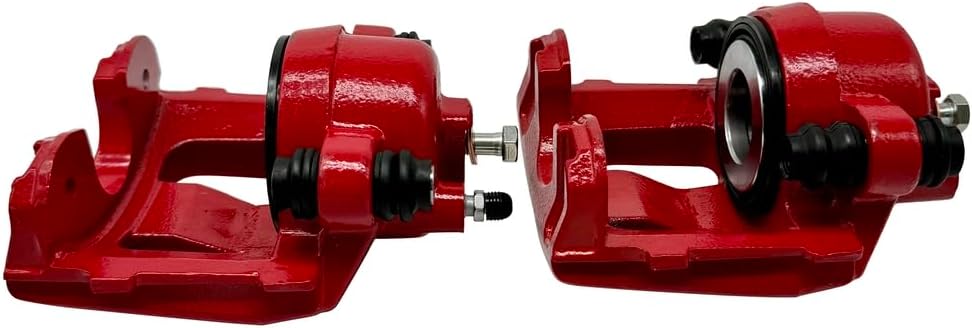 Red Front Disc Brake Calipers Assembly Left & Right For Jeep Cherokee 1990-2001 For Jeep Comanche 1990-1992 For Jeep Grand Cherokee 1993-1998 For Jeep Wrangler 1990-2006 Replace 184340 184339