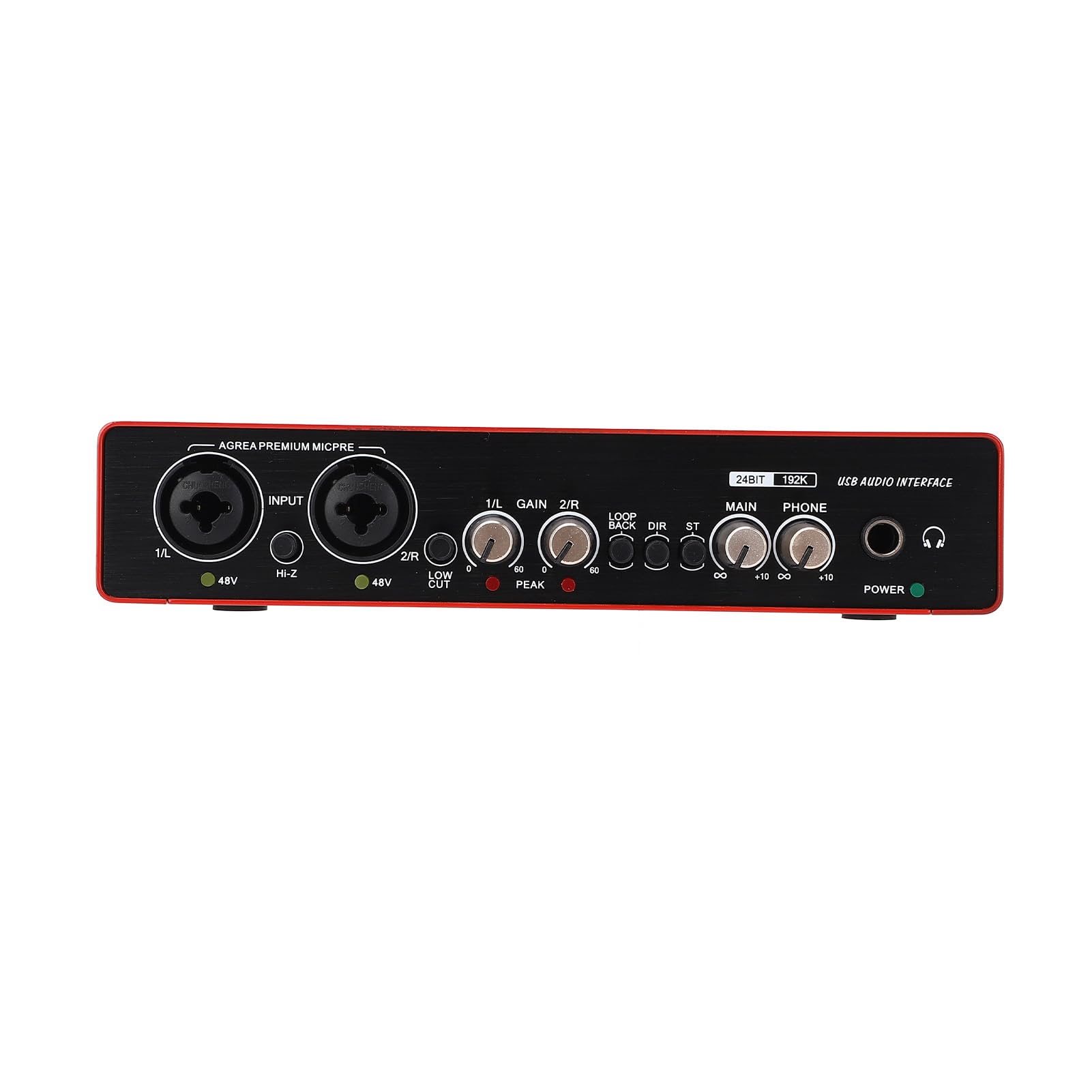 EMUKOEP Carte Son USB Live avec Connexion sans Lecteur et Filtre Passe-Haut pour Le Streaming et L'enregistrement des Entrées Micro et Ligne
