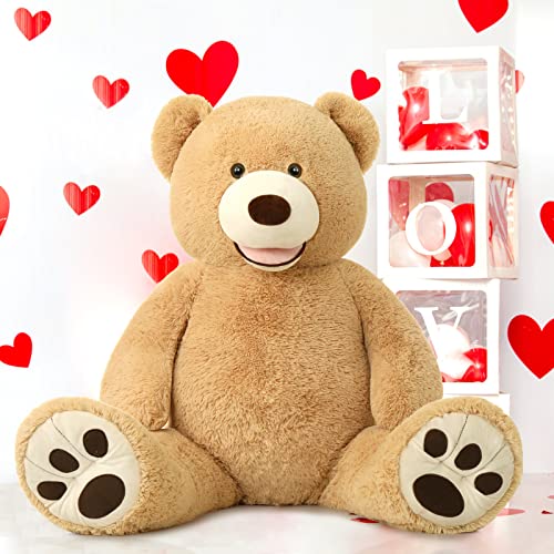 Image of MorisMos Big Plush Giant Teddy Bear Premium Soft Stuffed Animals Light Brown 51 inch