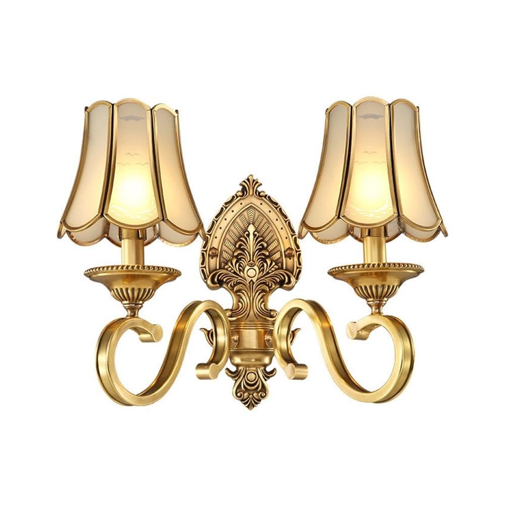 Lampa ścienna Pełna miedziana kinkiet do salonu w stylu europejskim
