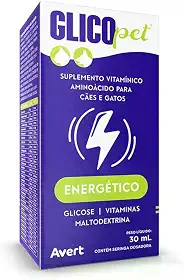 Suplemento Vitamínico Glicopet Paras Cães e Gatos 30ml - Avert