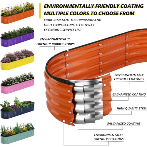 Cama de flores elevada de diseño robusto en acero galvanizado anticorrosión 4